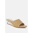 thumbnail image 2 of Osminda Raffia Clear Heel Wedge Sandals, 2 of 9
