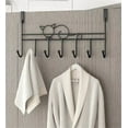 thumbnail image 6 of Over The Door Hooks, Over The Door Hanger for Hanging, Over Door Towel Rack Coat Rack Hanger Hooks for Clothing, Anti-Rust Overdoor Organizer Rack with 7 Hooks for Bathroom Bedroom Hat Purse Robe, 6 of 7