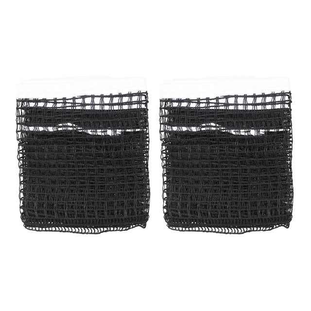 EeaseCA 2 Pcs Filet de Remplacement Réutilisable pour Tennis de Table Extérieur en Nylon, Filet de Pong de Régulation Sans Poteau (Noir)
