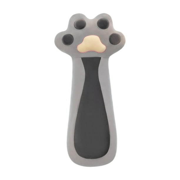 Almohada de peluche de gato larga, juguete de peluche de gato, animal de peluche de pata de gato de dibujos animados para acurrucarse Gris