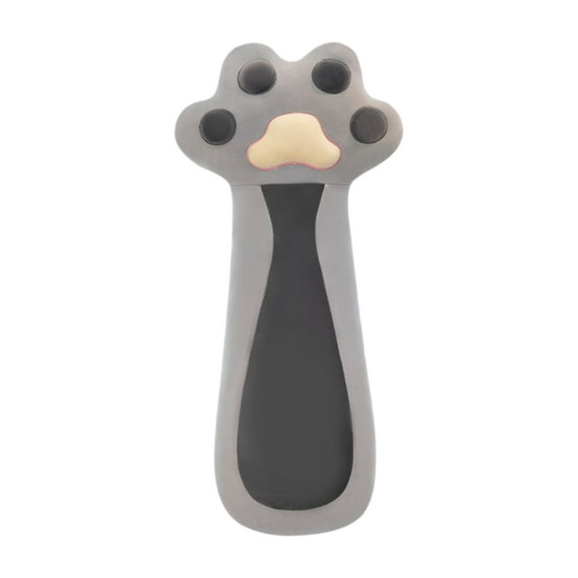 Almohada de peluche de gato larga con forma de pata de gato, animal de peluche para dormir, abrazo, almohada corporal tierna para Gris