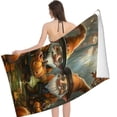 thumbnail image 2 of PHYHOO Happy Gnomes with Pumpkins Beach Towel Vintage Thanksgiving Summer Bath Towel Sand Free Towels Swimming 30x60in, 2 of 8