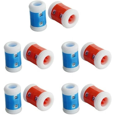 10 Pieces Plastic Knitting Counter Line Counter Marker Row Counter Stitch Counter Stitch Marker Counter Knitting Crochet Stitch Marker, 5 Large Size and 5 Small Size(Blue, Red)