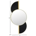thumbnail image 3 of SAFAVIEH Seville 16.5 in. Round Solid Frame Mirror, Gold/Black, 3 of 6