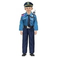 thumbnail image 2 of Bobifish Toddler Kids Police Officer Cosplay Costume 5 Piece Complete Uniform Set Role Play Costume With Toy Accessories For Boys Roleplay Party, 2 of 3
