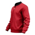 thumbnail image 5 of CCRFTGI Mens Bomber Jacket Lightweight Casual Golf Windbreaker Spring Fall Full Zip Up Coat Jackets withPockets Red S, 5 of 6