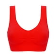 thumbnail image 5 of WTXUE Women Bras | Full Coverage Sports bras Plus Bra Ultra Thin Size Full Cup Tops Large Color Women Bra Womens Blouse | 1 X Womens Bra Red 3XL, 5 of 5