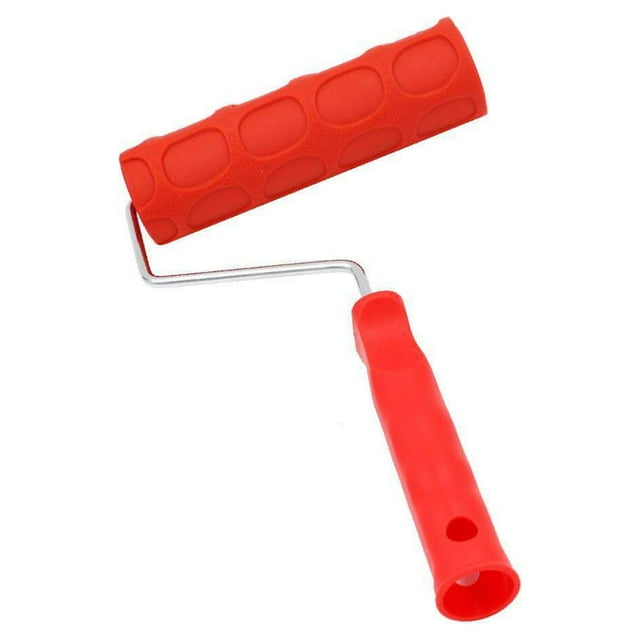 7-Inch Assorted Embossed Pattern Painting Roller with Plastic Handle Roller Wood Pattern 14