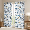 thumbnail image 2 of Homewish Hockey Sport Blackout Curtains Set of 2 (52x84 Each),Boys Ball Game Window Curtains,Blue White Curtains and Drapes For Teens,Super Cozy Room Decor, 2 of 6