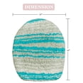 thumbnail image 3 of Home Weavers Gradation Collection Toilet Lid Seat Cover Bath Rug, 100% Cotton Soft Universal Fit for Standard Oblong Round Bath Room Bowl Lids, Washable 18"x18" Toilet Lid Cover, Turquoise, 3 of 7