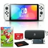 Nintendo Switch OLED White with Mario Golf, 128GB Card, and More