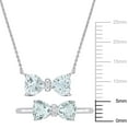thumbnail image 3 of Everly Women's Aquamarine 10k White Gold Jewelry Set, 3 of 8