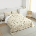 thumbnail image 3 of Manfei Teens Chic Flowers Girl 3-Piece Full Size Comforter Sets,Botanical Plants Bedding Comforter Set,Spring Graden Lightweight Bedding Sets,Microfiber Bedroom Decor, 3 of 8