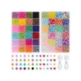 thumbnail image 1 of 2375pcs 6mm Pearl Loose Beads Jewelry Making Kit With Spacer Beads, Straight Hole Faux Pearl Diy Bracelet, Earring, Necklace Material Jewelry Accessories, 1 of 1