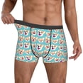 thumbnail image 2 of Kdxio Men's Boxer Briefs with Cute Corgi Head Print - Comfortable and Breathable Underwear for Everyday Wear, 2 of 7