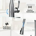 thumbnail image 5 of Accreate Touchless Kitchen Faucet with Pull Down Sprayer, Dual Sensor Sink Faucets, Stainless Steel Single Handle Faucet for 1 or 3 Hole, Suitable for Farmhouse Laundry Camper Rv Bar, 5 of 7