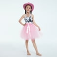 thumbnail image 5 of Loliuicca Kids Princess Cowgirl Costumes Cow Pattern Tulle Tutu Dress Hat, 5 of 9