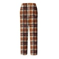 thumbnail image 6 of Dwelliawo Men's Pajama Pants Buffalo Plaid Comfy Christmas Pajama Pants Cute Christmas Matching Fall Pajamas Fuzzy Drawstring Sleep Pj Bottoms Orange XL, 6 of 6