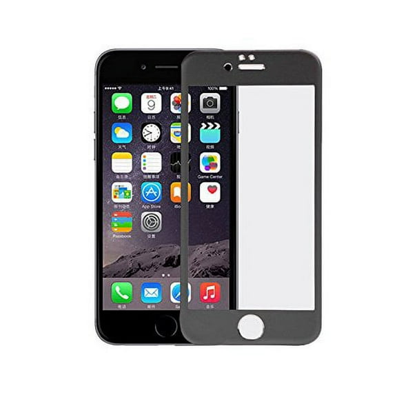 Mignova Full Cover Titanium Alloy Tempered Glass Screen Protector for iPhone 6 (4.7 / Black)