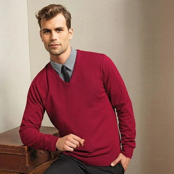 Premier Mens V-Neck Knitted Sweater
