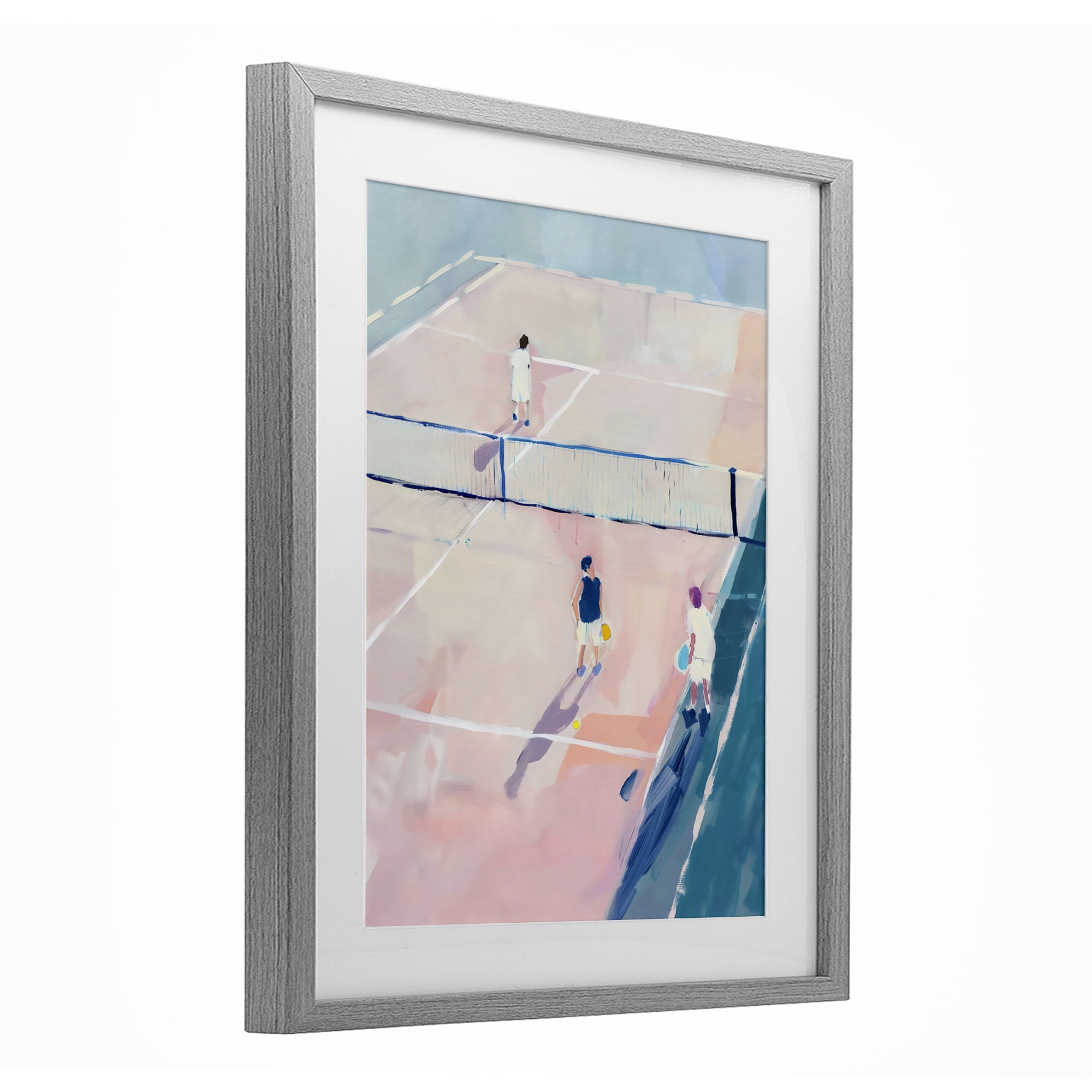 Stupell Industries Summer Game of Tennis Gray Framed Print Under Glass, design by The Prints Vibe