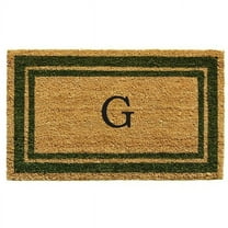Calloway Mills Sage Green Border 24" x 36" Monogram Outdoor Doormat (Letter G)