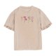 thumbnail image 3 of Camiseta para mujer, camiseta para mujer, camiseta de manga corta con volantes, ropa clásica cómoda con cuello redondo, Tops de verano para viajes de L, 3 of 8