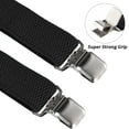 thumbnail image 2 of Buyless Fashion Heavy Duty Textured 2 Pack Suspenders for Men - 48" Adjustable Straps 1 1/2" - Y Shape - 5148-2-Black, 2 of 7