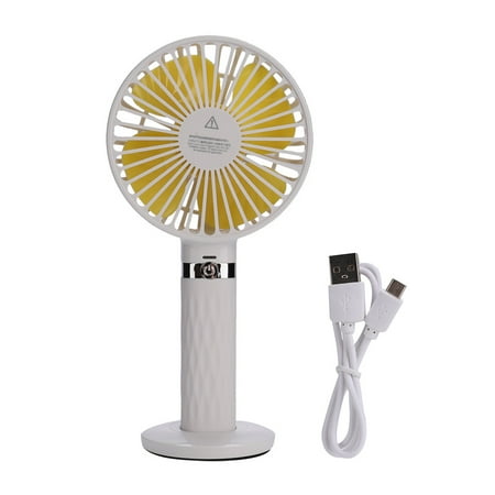 

Portable USB-Charged Mini Handheld Fan with Wind Adjustment and Mute Function - White