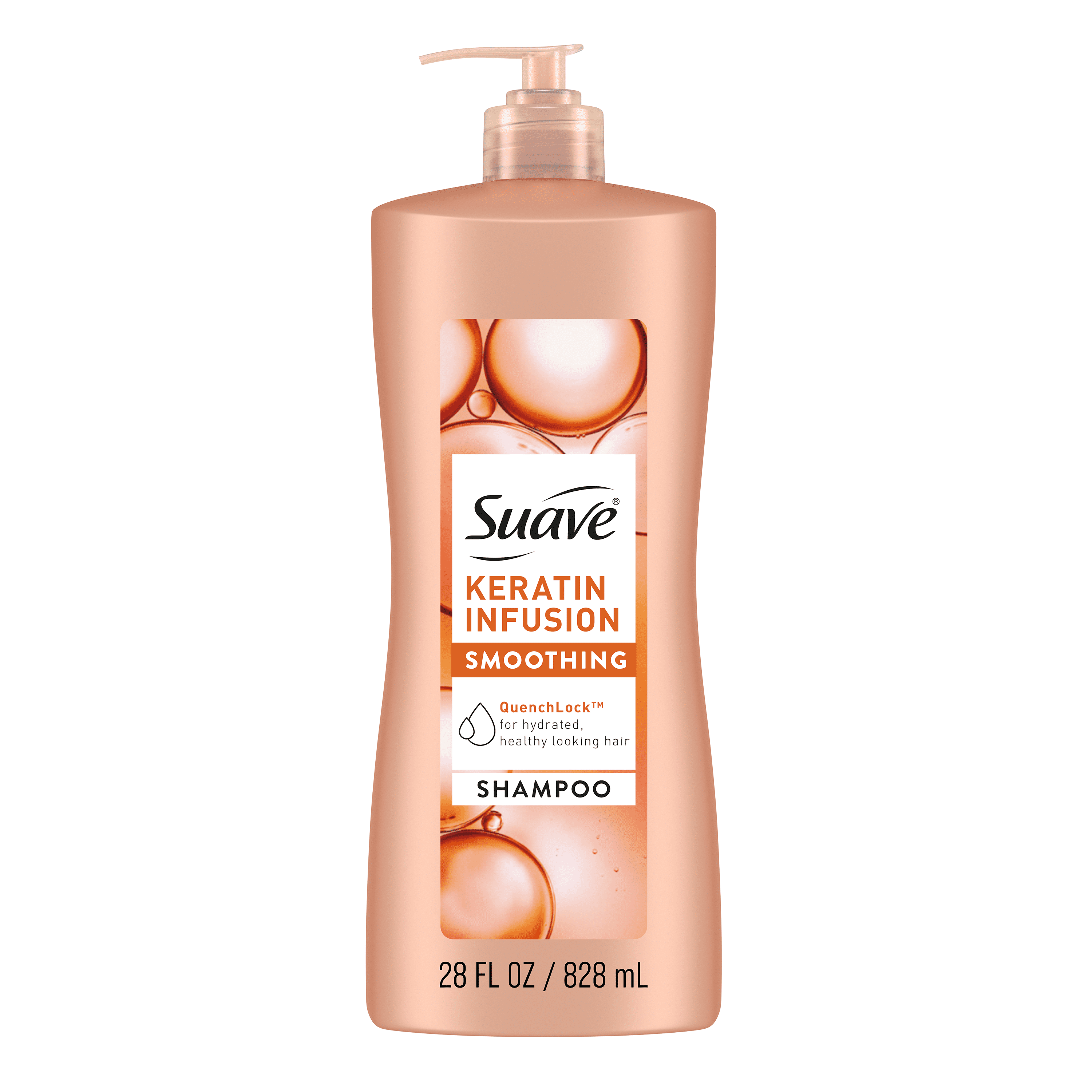 (4 pack) Suave Professionals Keratin Infusion Shampoo with Pump, Smoothing, 28 fl oz