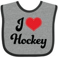 thumbnail image 3 of Inktastic I Love Hockey Girls Baby Bib, 3 of 4