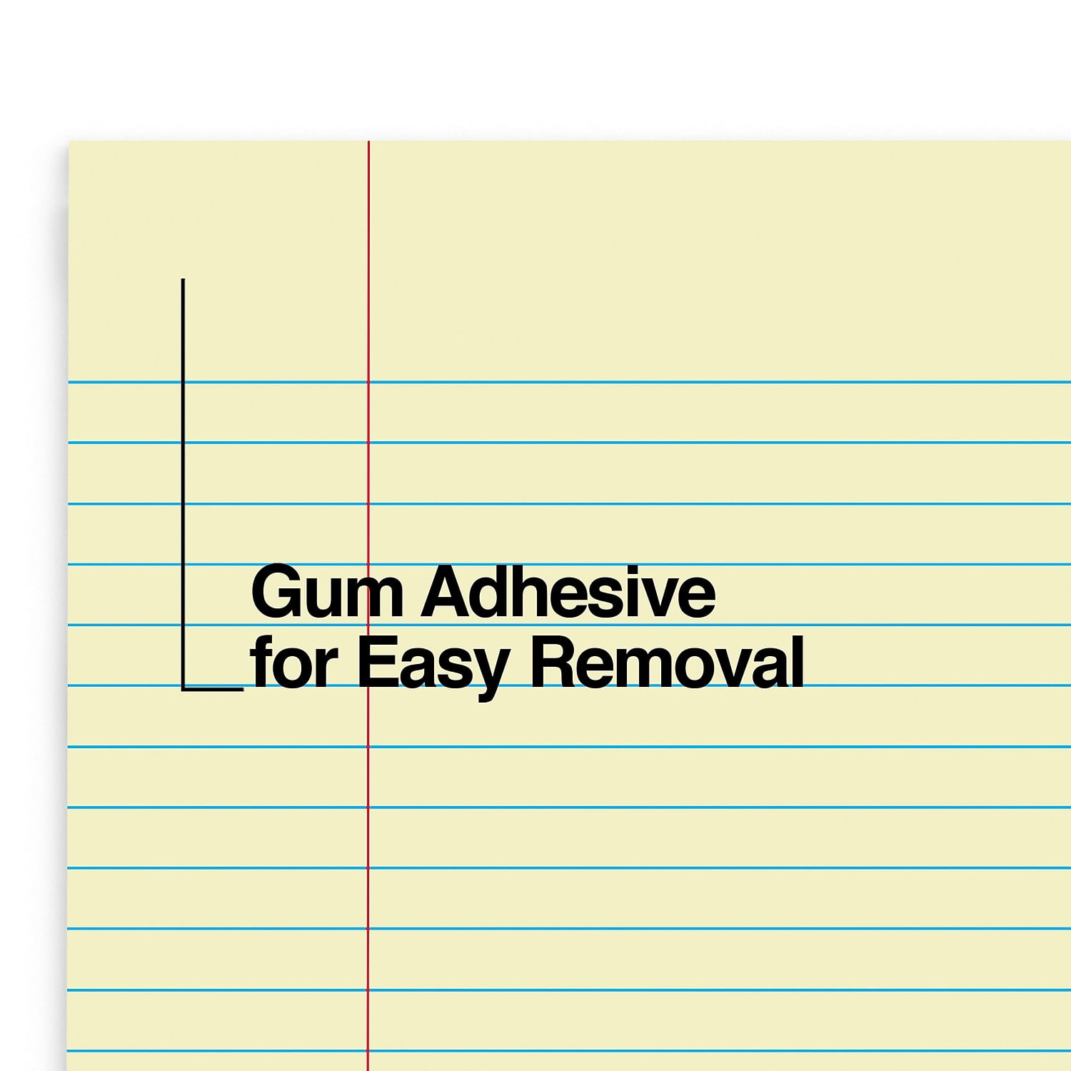 Staples Notepads 8.5" x 11" (US letter) Narrow Ruled Canary 50 Sheets/Pad 24/Carton ST57296VS