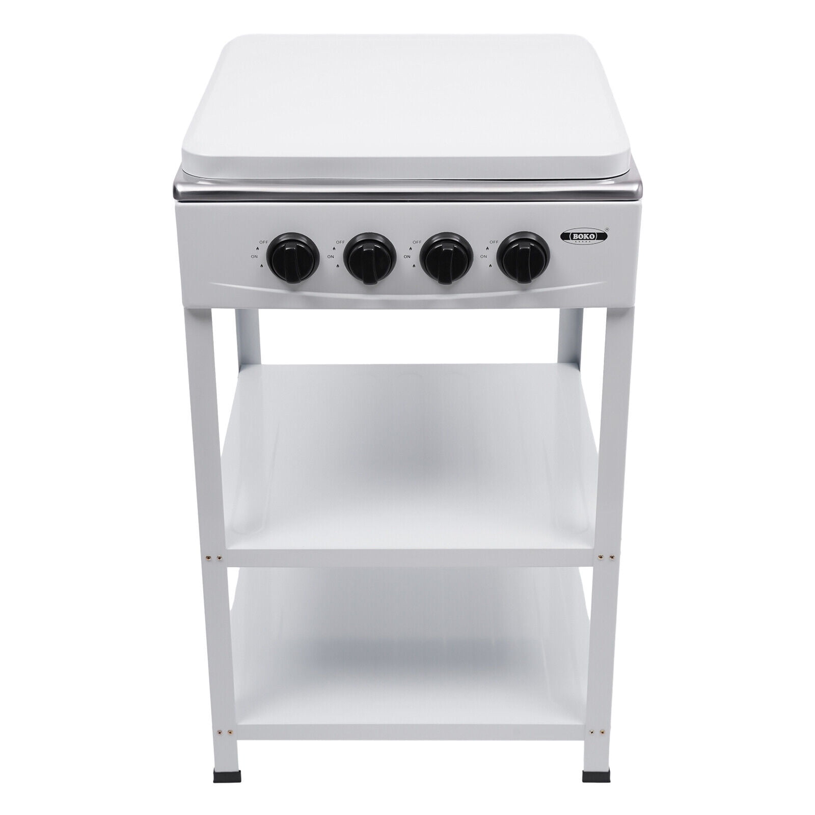 Commercial Restaurant Kitchen Stand 4 Burners Cooking Gas Stove Set With Cover