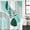Turquoise, variant on Polyester Fabric Boho Geometric Shower Curtain, Aqua Ethnic Abstract Stripes Leaves Waterproof Bathtub Curtain Bathroom Decor Set with Hooks 48 x 72 Inches