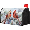 thumbnail image 3 of Winter Cardinal Red Birds Mailbox Cover Magnetic Standard Size 18" X 21" Holly Berry Branches Snow Mailbox Covers Christmas Decor Magnetic Mailbox Covers Post Letter Box Wrap Cover for Outdoor Decor, 3 of 6
