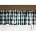 thumbnail image 2 of Poplin Buffalo Checkered Window Valance 58" Wide Black Hunter Green and White, 2 of 2
