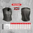 thumbnail image 3 of First Mfg Co - Honey Badger - Women's Motorcyle Vest - Leather - Black - Medium, 3 of 3
