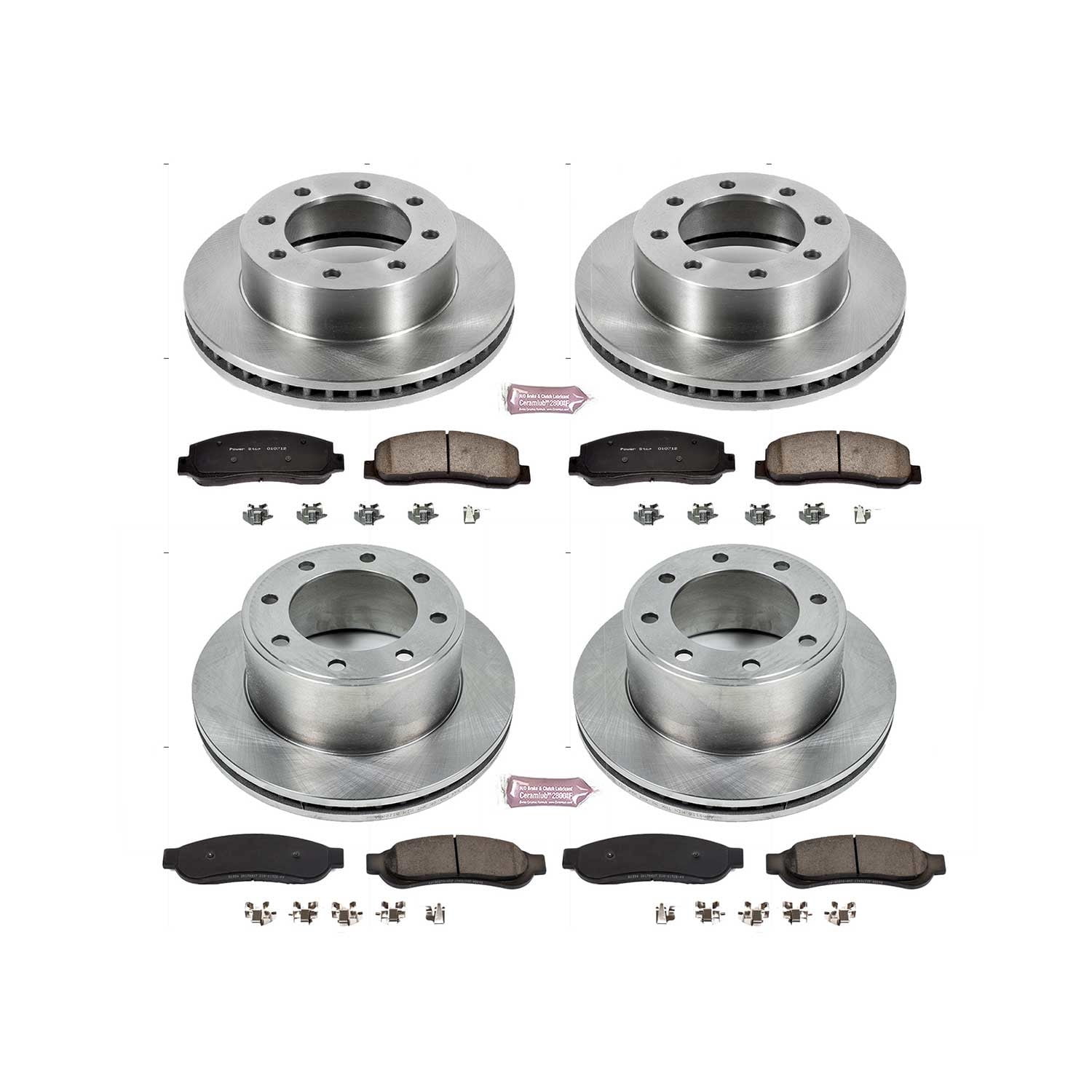 Power Stop Front and Rear Stock Replacement Brake Pad and Rotor Kit KOE5573