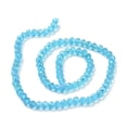 thumbnail image 2 of Electroplate Glass Beads Strands Half Rainbow Plated Faceted Rondelle Deep Sky Blue 6x5mm Hole: 1mm about 83~85pcs/strand 38~39cm, 2 of 4