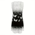 thumbnail image 2 of MORTTIC Women's Butterfly Print V-Neck Sundress Soft Sleeveless Summer Dress Lightweight Boho Beach Dress White，L, 2 of 4
