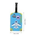 thumbnail image 2 of Unique Bargains 1 Pc Plane Luggage Tag for Travelling Blue Soft Rubber, 2 of 4