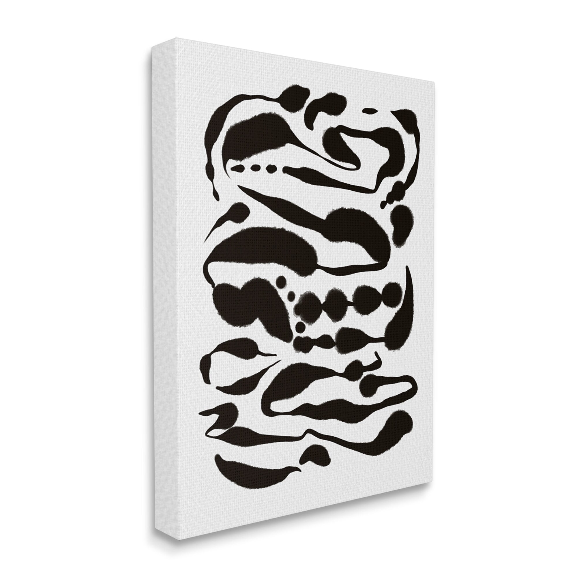 Stupell Industries Contemporary Black Ink Shapes Minimal Abstract Design Canvas Wall Art, 24 x 30, Design by Amy Brinkman