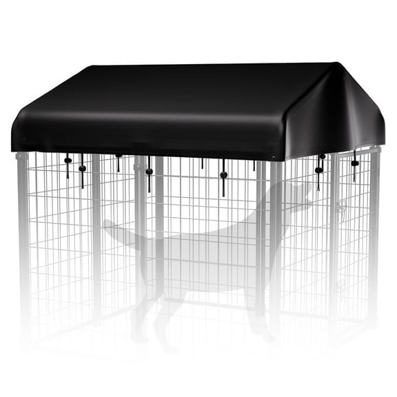 Outdoor Dog Kennel Cover for Outside, DOMIPET 4'x4'x4.5' Waterproof UV-Resistant Cover, Top Cover Protection and Comfort for Your Dog