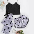 thumbnail image 5 of WTXUE Pajama Sets Women Print Push up Three Shorts Set Underwear Suit Pajamas | 3-Piece Purple XL, 5 of 5