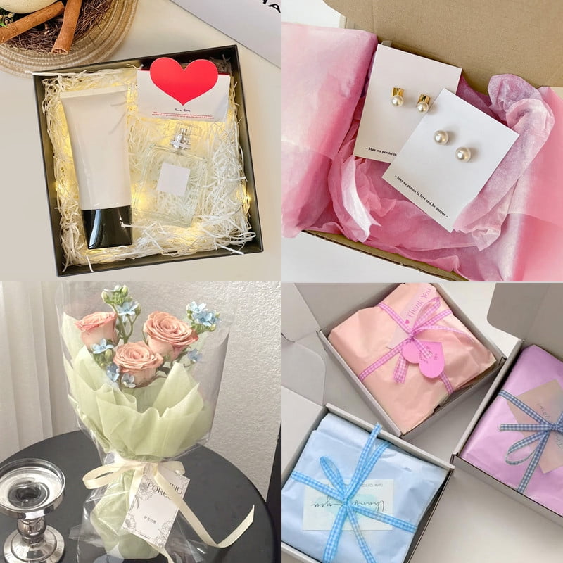 Naler 240 Sheets Tissue Paper 24 Color Craft Paper Wrapping Paper Crafts Colorful Paper for Wedding Birthday Gift Wrap Christmas Holiday Decoration (29 x 20 cm)