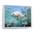 thumbnail image 2 of Designart "Serenity on the Fishing Seas I" Animals Floater Framed Wall Art Print, 2 of 7