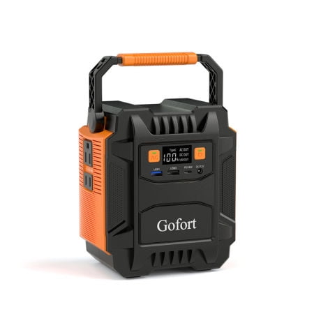 

Gofort 200W Portable Power Station Power Bank Solar Generator AC 200W /DC 120W l/Type-C 18W/QC3.0/5W LED For Camping Back up Power CPAP Battery