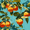 Orange Grove, variant on Orange Tree Canvas Wall Art,Fruit Botanical Decor for Kitchen Dining Room Living Room Restaurant
