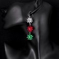 thumbnail image 3 of Pendientes de Navidad para mujer, bonitos pendientes colgantes con lazo, para fiestas navideñas, E, 3 of 5