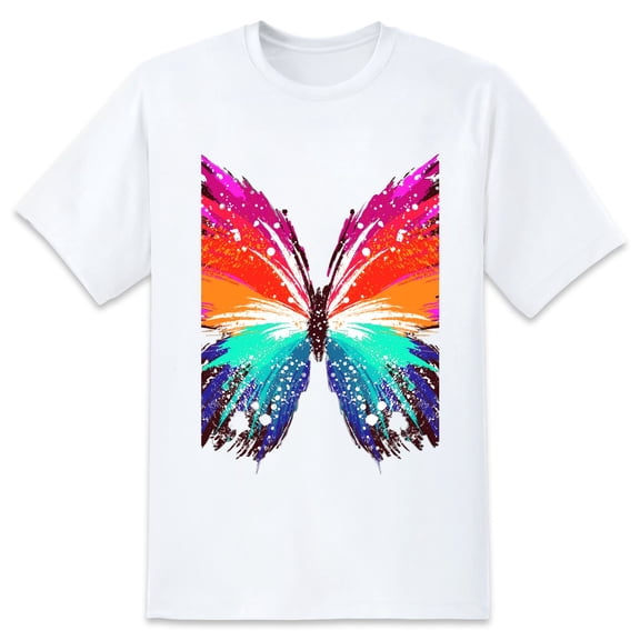 Men's Graphic TeeButterfly Letter Print T-Shirts Round Neck Short Sleeves Sizes XS-5XL Summer Daily Casual Tops
